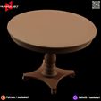 Victorian-Table.jpg Miniature Victorian Table - 3D Printing Stl Minis