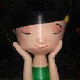 WhatsApp Image 2020-07-26 at 13.19.29 (3).jpeg STL file Pot for succulent Dream Woman's Head・3D printer model to download