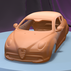 a001.png Archivo STL Carrocería imprimible ALFA ROMEO MITO 2009 (1/24)・Diseño imprimible en 3D para descargar