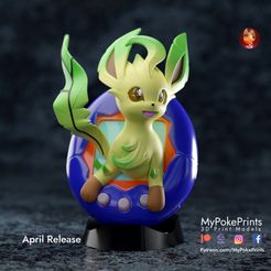 leafeon-copy.jpg 3D file Tamagotchi Leafeon - Presupported Eeveelution・Template to download and 3D print