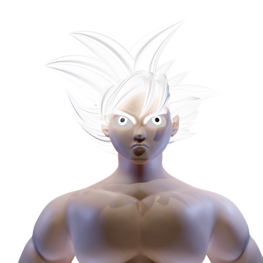 2.png Modèle de buste sculpté en 3D du fils Goku de dragon superball super