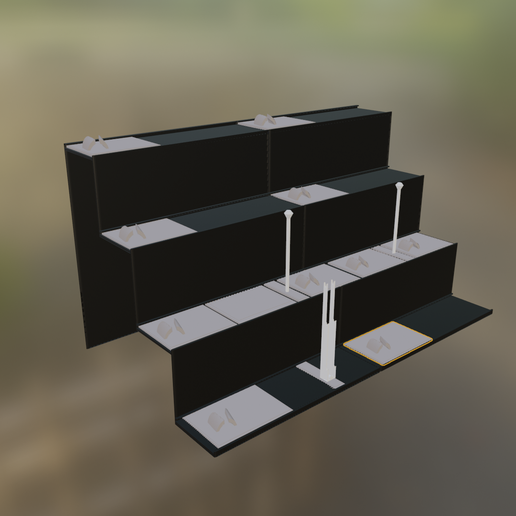 Stair Riser - Stair Stand for Black Series for Detolf 4 Tier Stand・ STL ...