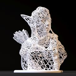 10009.jpg Datei 3D Büste eines Elfenbogenschützen・Modell für 3D-Druck zum herunterladen