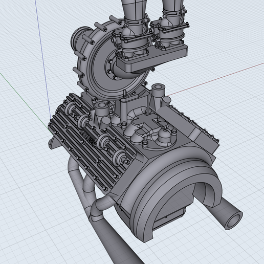 Download STL file HOTROD Frenzel Supercharger for Ford Flathead with ...