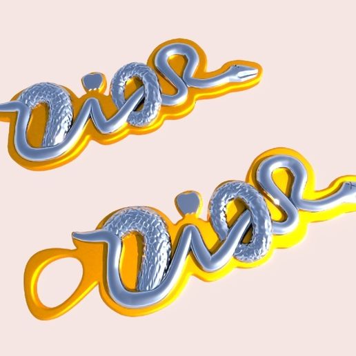🐍 kaws dior snake key chain・ STL File for 3D printing・Cults