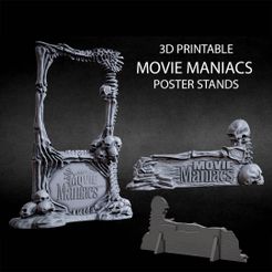 TWO_PACK_02-CULTS.jpg STL file 3D PRINTABLE MOVIE MANIACS POSTER STANDS TWO PACK・3D printer model to download