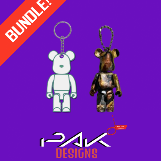 Archivo STL LLAVERO BEARBRICK X2 🎨 ・Modelo de impresión 3D para ...