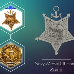 01.jpg STL file Navy Medal of Honor 3D print model・3D printable model to download