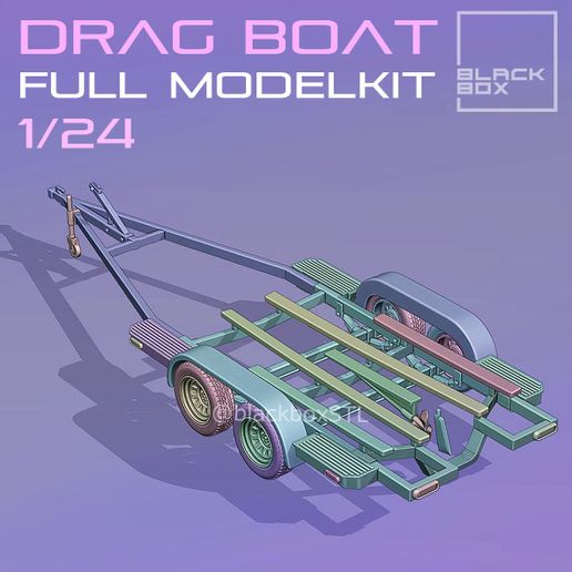 e4.jpg VINTAGE DRAG BOAT FULL MODELKIT 1-24TH