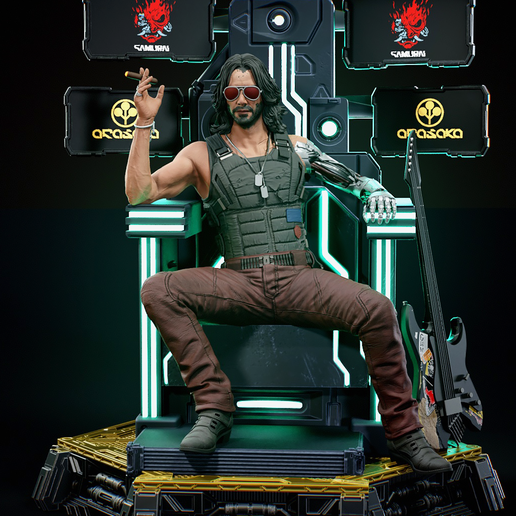 👾 Johnny Silverhand - Fanart de Cyberpunk 2077・Arquivo 3D para