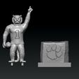 rtuty.jpg NCAA - Clemson Tigers football mascot statue - 3d Print