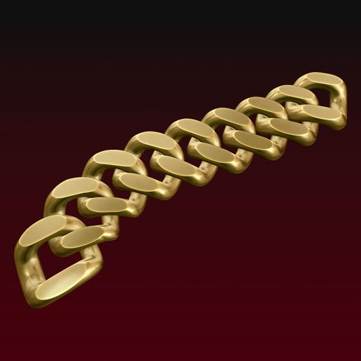 Cuban chain ring 3D model