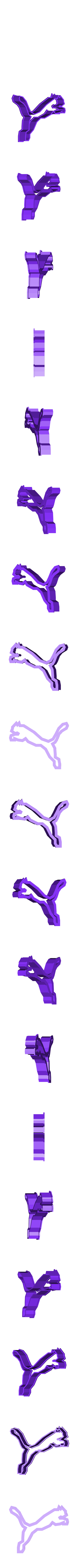 puma.stl Famous Brands cookie cutter set