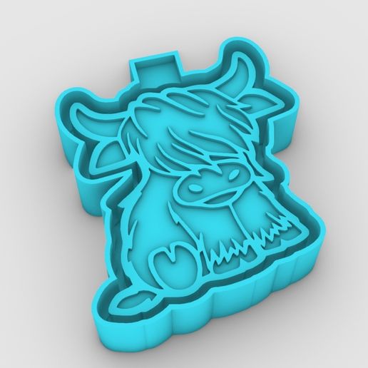 🐄 FRESH HIGHLAND COW MOLD - SILICONE MOLD BOX・ STL File for ・Cults
