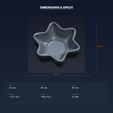04_dimensions.png Starfish Soap Dish - 3D Printable STL File