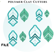 2-leaf-1.png Fichier STL Coupeur d'argile polymère/feuilles !!! Un des joyaux de la vie・Idée pour impression 3D à télécharger