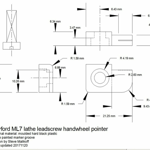 Myford_ML7_lathe_engineering_handwheel_pointer.png Myford ML7 lathe leadscrew handwheel pointer