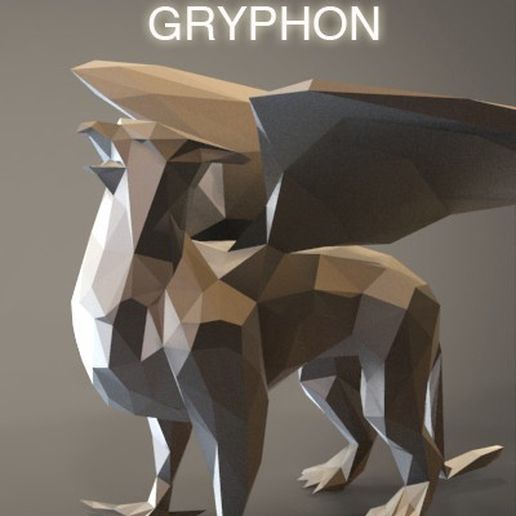 Gryphon-2.jpg Download STL file LowPoly Gryphon • Design to 3D print, DsLife