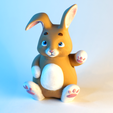 9.png Файл STL Печать на принтере Милый счастливый кролик・Модель 3D-принтера для скачивания