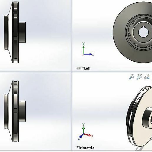 Drawing Closed Impeller Design Impeller Rotating Part Of A