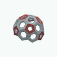 Icosahedron_V3.1_Half_3DPrint_3cm.1.jpg Truncated Icosahedron, Icosahedron, Football, Soccer Ball, Decoration