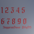AnggaranDasar-PKqDB_NumberFont-01.png Master Dice Set - 13 piece set - AnggaranDasar font