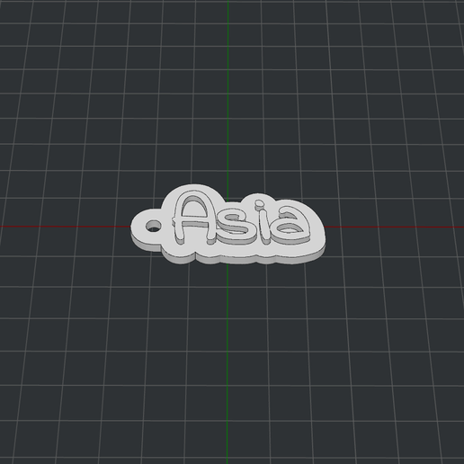 Keychain Asia 3D model