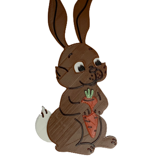 Bunny with carrot 3D model