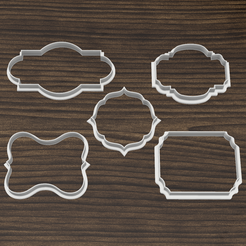 cortantes orlas 2.png 3D file Set x10 Vintage Frame Cookie Cutters・3D printable model to download, 3dokinfo