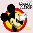 1.jpg mickey mouse 3d model wall relief