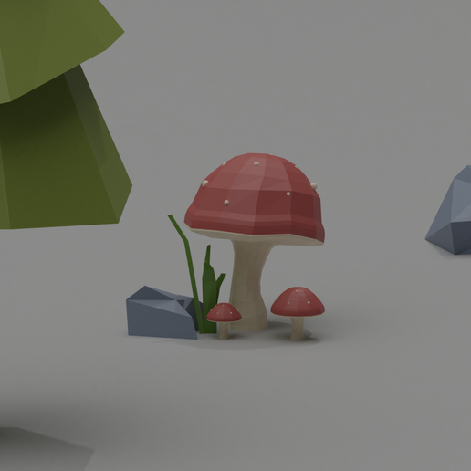 Foto-3.png Trees and stones low poly