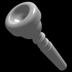 Benge7Etrumpet_itemimage.jpg Benge 7E Piccolo trumpet mouthpiece 3D rendering
