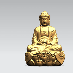 Gautama Buddha -B01.png Free 3D file Gautama Buddha 01・3D printing idea to download