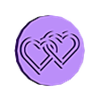 dvě srdce.stl Cookie stamp + cutter -  Hearts