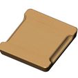 2-pocket-square-tray-04.jpg Square 2 pockets serving tray relief 3D print model