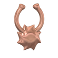 Fem-jewel-56-v1-04.png STL file fake Nose hook "Incubus" FAKE NIPPLE Clamps Pendant PIERCING Female Septum Barbaella male Non-Piercing Body Jewellery Bondage Weight femJ-56 3d print cnc・3D printable model to download