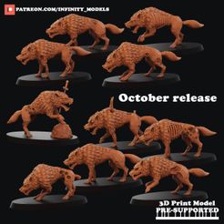 Walf_Render11.jpg Файл STL Суровые волки・Шаблон для 3D-печати для загрузки