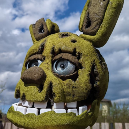 🪖 Springtrap FNAF 3 Cosplay Mask / Helmet・Archivo STL para Impresión 3D ...