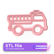 Fire-Truck-cookie-cutter.png Fire Truck cookie cutter STL file
