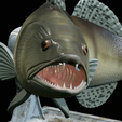 zander-trophy-25.png zander / pikeperch / Sander lucioperca fish in motion trophy statue detailed texture for 3d printing