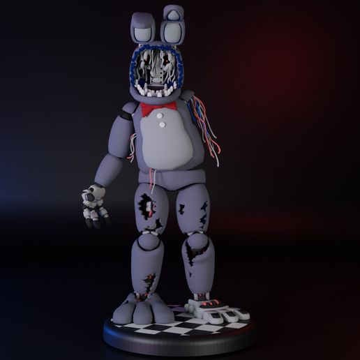 🦸 Withered Bonnie - FNaF 2・ STL File for 3D printing・Cults