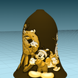 3.png Descargar archivo STL Campanilla de Navidad litografiada MICKEY MINNIE PLUTOT & CIE • Objeto imprimible en 3D, GREG3D