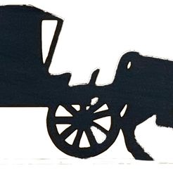 horse-and-carriage-silhouette.jpg Télécharger le fichier STL Silhouette d'un cheval et d'une calèche • Objet imprimable en 3D, HeroNerd