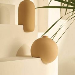14.jpg STL file Modern Shelf Vase Set・Template to download and 3D print