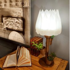 couverture.jpg Free STL file Lampe et support à succulentes, lamp and holder,・3D printable model to download