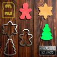 Arvore, Floco e Boneco(Final).jpg Cookie Cutters - Tree, Snowflake and Gingerbread