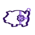 Ausstecher Schwein.stl Porco da sorte cortador de bolachas