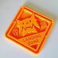 Monster_Landing_Zone_Tag.JPG #QuinSaga: Plaque Monster Landing Zone - via 3DKToys.com