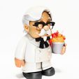 0020.jpg White Colonel Sanders The Chicken Father KFC toy