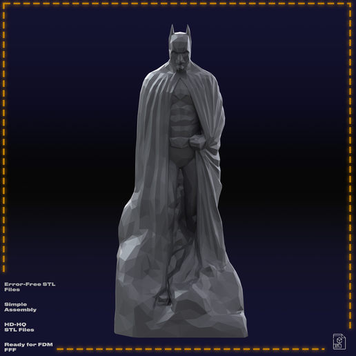 Batman Memorial Monument Low Poly Fan Art